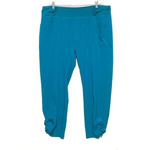 Reel Legends Pants Breezeway Ruched Ankles Pull On Pockets Quick Dry Womens XL